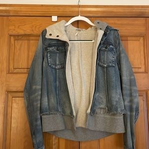 Free People - Layered Sweatshirt / Jean jacket
